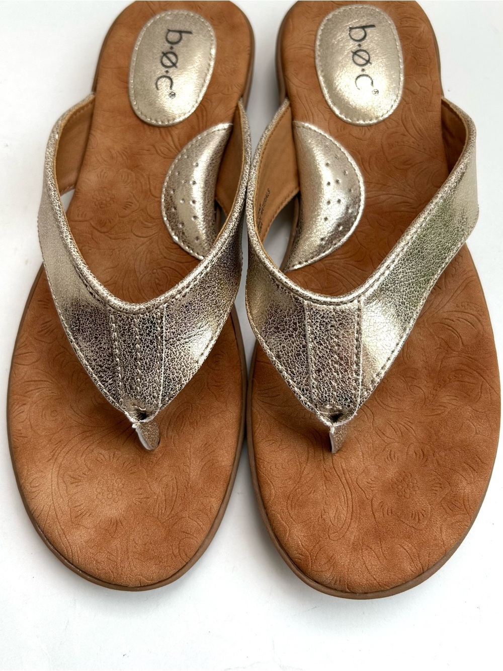 Sandals BOC Metallic Gold Sandals Thongs Women’s 8 BOC Sandals new